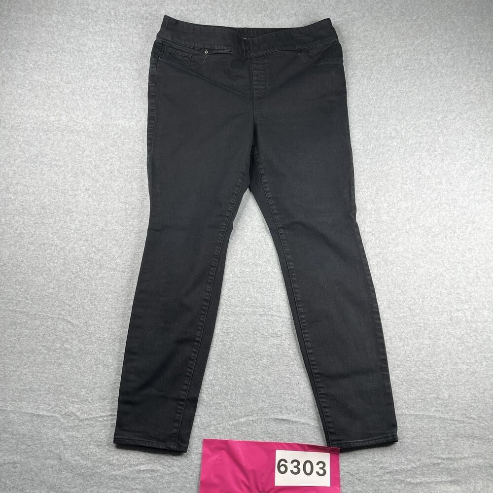 Chicos The So Perfect Legging Jeans Size 2 US Medium Black Stretch Jegging
